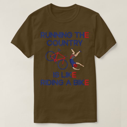 国ランニングは自転車の秋Bikに乗っているようだ Tシャツ (デザイン正面)