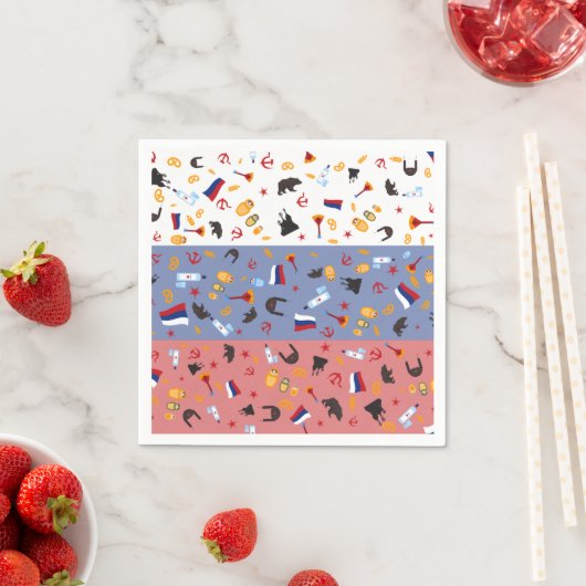 国ロシアのの固定観念を持つ国旗 スタンダードカクテルナプキン (インサイチュ)