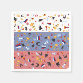 国ロシアのの固定観念を持つ国旗 スタンダードカクテルナプキン (正面)