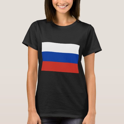 国ロシアの旗（ロシア） Tシャツ (正面)