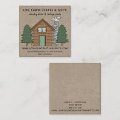 国ロ素朴グ初期のキャビンONクラフト スクエア名刺 (正面/裏面)