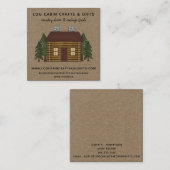 国ロ素朴グ初期のキャビンONクラフト スクエア名刺 (正面/裏面)