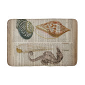 国ヴィンテージフランスのの貝殻の海馬 バスマット (正面)