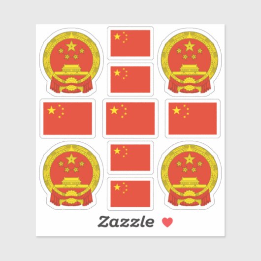 国中国のの象徴 シール (シート)