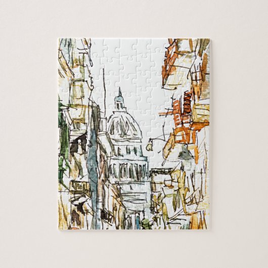 国会議事堂が付いているキューバハバナ ジグソーパズル (縦)