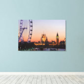 国会議事堂とロンドンアイ キャンバスプリント (インサイチュ (ウッドフロア))