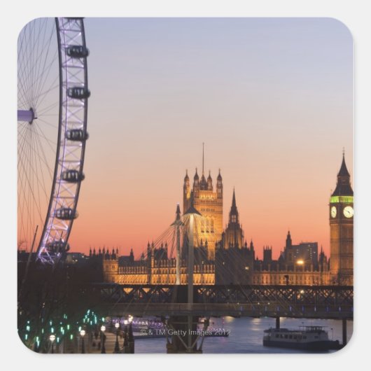 国会議事堂とロンドンアイ スクエアシール (正面)