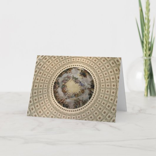 国会議事堂の円形建築の挨拶状 カード (正面)