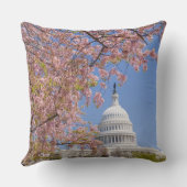 国会議事堂の建物の前の桜 クッション (裏面)