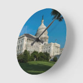 国会議事堂の建物の西の眺め ラウンド壁時計 (傾斜)