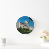 国会議事堂の建物の西の眺め ラウンド壁時計 (ホーム)