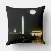 国会議事堂の建物、リンカーン記念館、ワシントン州 クッション (裏面)