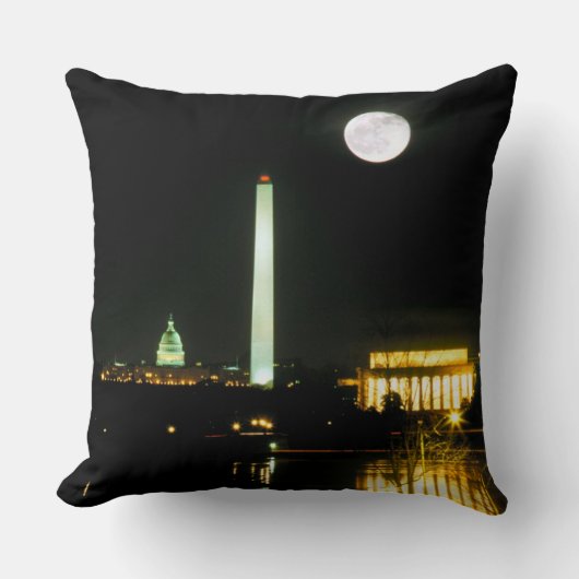 国会議事堂の建物、リンカーン記念館、ワシントン州 クッション (正面)