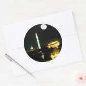 国会議事堂の建物、リンカーン記念館、ワシントン州 ラウンドシール (封筒)