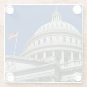 国会議事堂の建物、ワシントン州、米国 ガラスコースター (裏面)