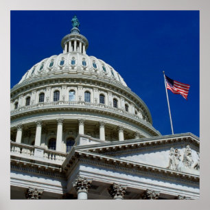 国会議事堂の建物、ワシントン州、米国 ポスター