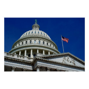 国会議事堂の建物、ワシントン州、米国 ポスター