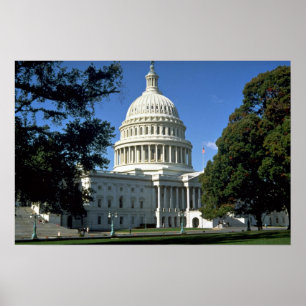 国会議事堂の建物、ワシントンD.C.、米国 ポスター