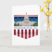 国会議事堂の建物- Washington D.C. カード (黄色い花)