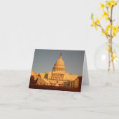 国会議事堂の日没Notecard カード (黄色い花)