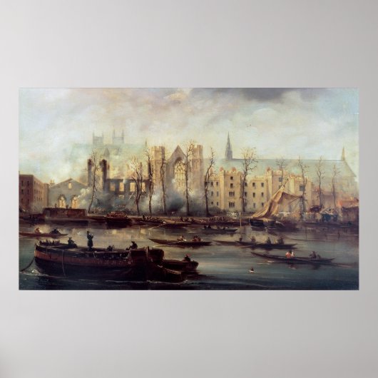 国会議事堂の燃え盛り ポスター (正面)