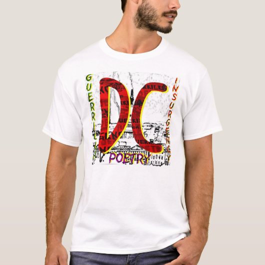 国会議事堂のDCのゲリラの詩人の稲妻 Tシャツ (正面)