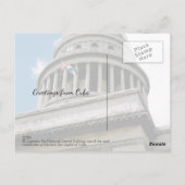 国会議事堂建物ハバナキューバ土産 ポストカード (裏面)