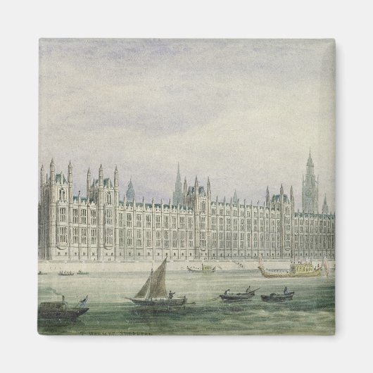 国会議事堂(グラファイト、ペン、インク&付き/ マグネット (正面)