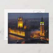 国会議事堂，ビッグベン，ウェストミンスター ポストカード (正面/裏面)