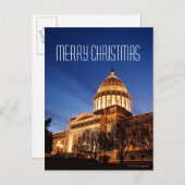 国会議事堂、リトルロックのクリスマスの照明 シーズンポストカード (正面/裏面)