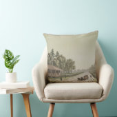 国会、ワシントン州(色の版木、銅版、版画の眺め クッション (椅子)