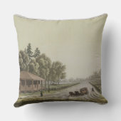 国会、ワシントン州(色の版木、銅版、版画の眺め クッション (裏面)