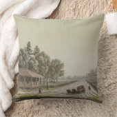 国会、ワシントン州(色の版木、銅版、版画の眺め クッション (ブランケット)