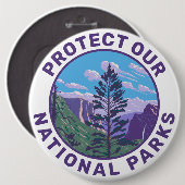 国保護公園サポート 缶バッジ (正面&裏面)