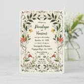 国側手書きボホフローラ結婚ズ 招待状 (スタンド正面)