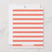 国側花模様ひな形 – 赤 招待状 (裏面)