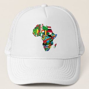 国内のアフリカの旗のアフリカの地図は地図を描きます キャップ