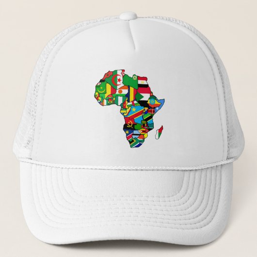 国内のアフリカの旗のアフリカの地図は地図を描きます キャップ (正面)