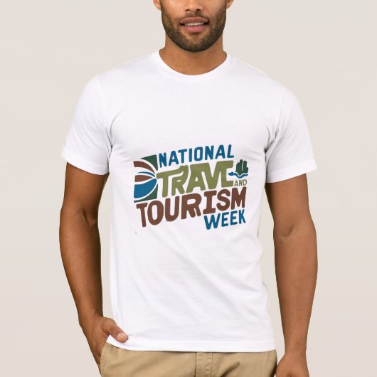 国内旅行と観光の週、国内旅行 Tシャツ (正面)