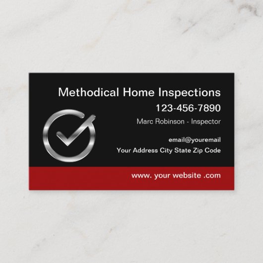 国内検査業務用モダン名刺 名刺 (正面)