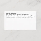 国内検査業務 名刺 (裏面)