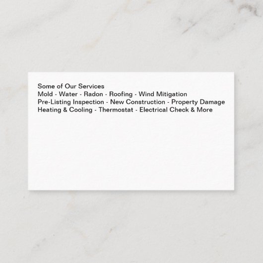 国内検査業務 名刺 (裏面)