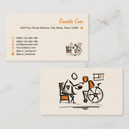 国内気に。家気に宅家気に業 名刺 (正面/裏面)