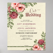 国内組合のフローラ結婚証明書 ポスター (正面)