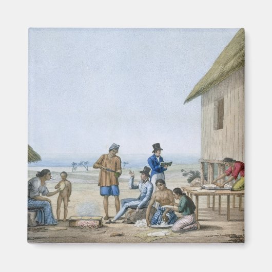 国内職業，アガニャ，グアム，フィリピン， f マグネット (正面)