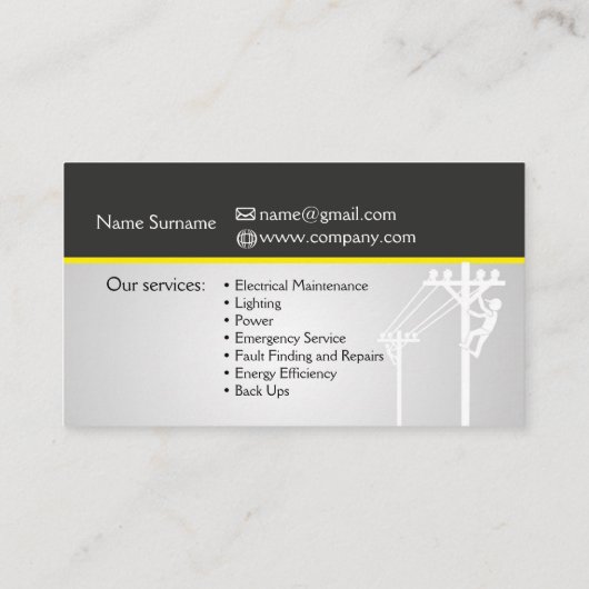 国内電気技師 名刺 (裏面)