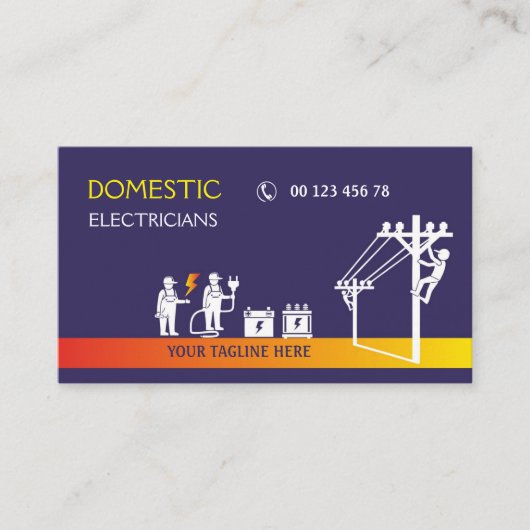 国内電気技師 名刺 (正面)