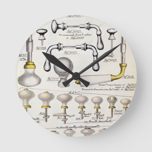 国内gの販売目録からのドアハンドル、 ラウンド壁時計 (正面)