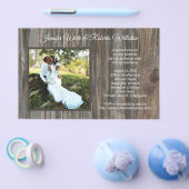 国写真結婚式招待状予算紙 チラシ (シングル)