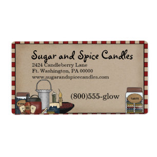 国初期ののキャンドルと香り出荷ラベル ラベル